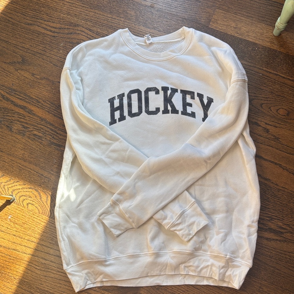 White Hockey Sweatshirt